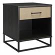 Ameriwood Home Novogratz Kelly Engineered Wood Nightstand in Black Oak