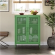 Ameriwood Home Novogratz Channing 2-Door Metal Accent Cabinet in Kelly Green