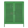 Ameriwood Home Novogratz Channing 2-Door Metal Accent Cabinet in Kelly Green
