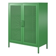 Ameriwood Home Novogratz Channing 2-Door Metal Accent Cabinet in Kelly Green