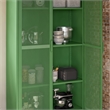Ameriwood Home Novogratz Channing Metal Storage Cabinet Locker in Kelly Green