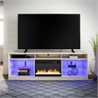 Ameriwood Home Luna Engineered Wood Fireplace TV Stand for TVs up to 75