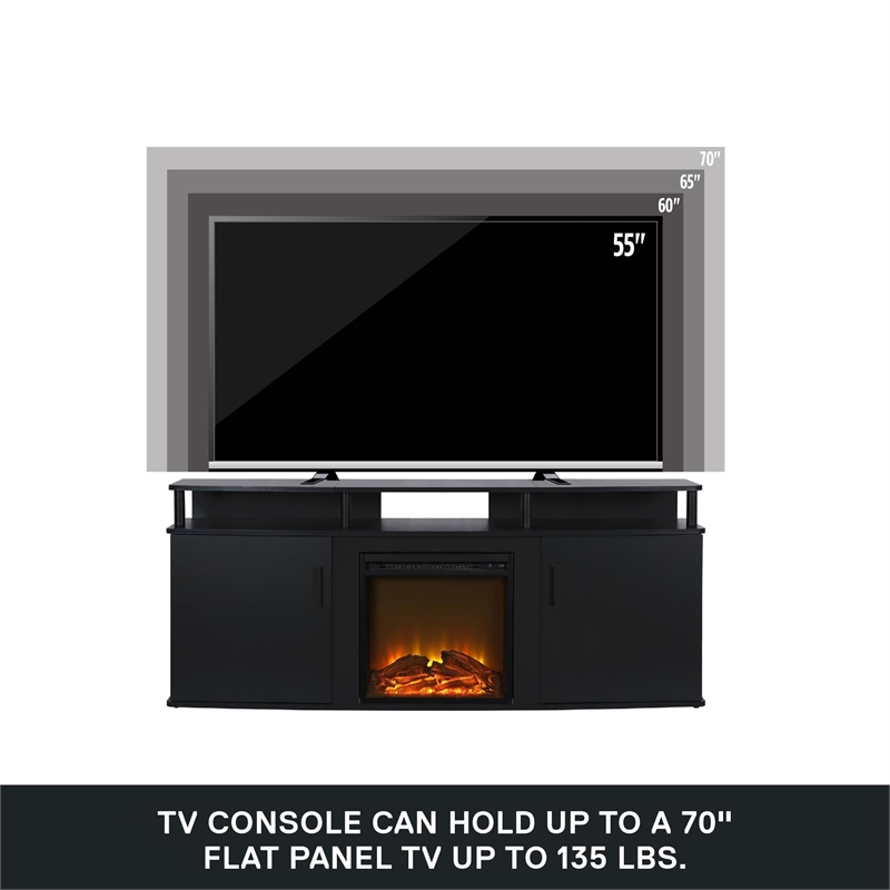 Ameriwood Home Carson Electric Fireplace TV Console for TVs up to 70