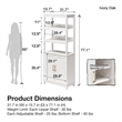 Mr.Kate Tess 2 Door Bookcase with Modular Storage Options - Ivory Oak