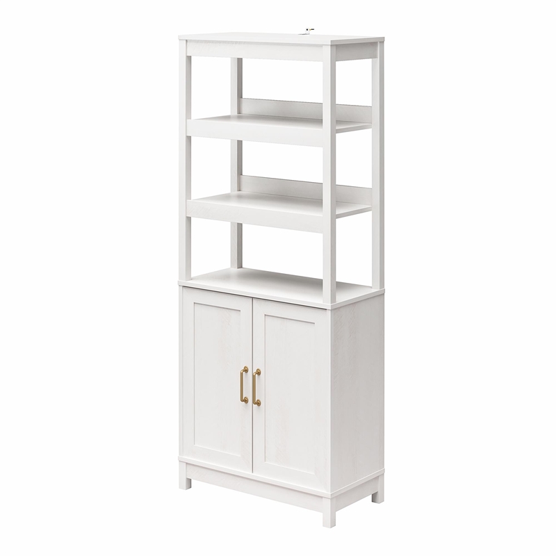 Mr.Kate Tess 2 Door Bookcase with Modular Storage Options - Ivory Oak