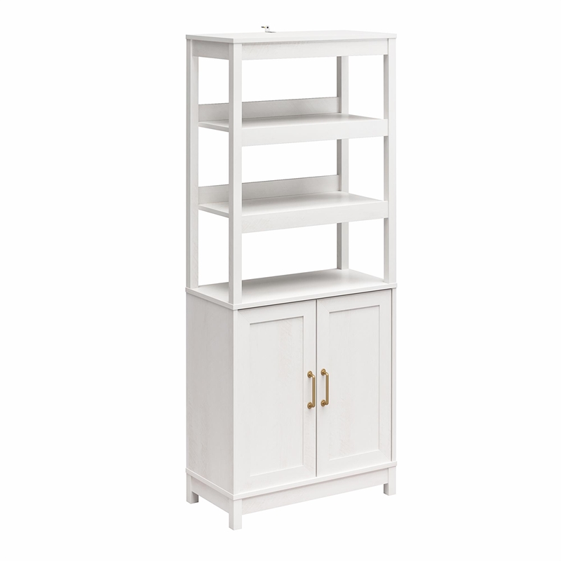 Mr.Kate Tess 2 Door Bookcase with Modular Storage Options - Ivory Oak