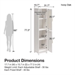 Mr.Kate Tess 2-Door Storage Cabinet w/Modular Storage Options - Ivory Oak