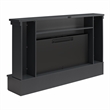 Ameriwood Home Hathaway Wide Shiplap Mantel w/Electric Fireplace in Black