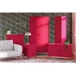 Novogratz Cache 2 Door Wide Metal Locker Accent Storage Cabinet in Magenta