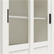 Ameriwood Home Chapel Hill Rustic Farmhouse Bookcase Cabinet - White w/Brown Oak