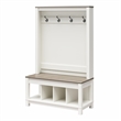 Ameriwood Home Chapel Hill Rustic Farmhouse Entryway Tree - White w/Brown Oak