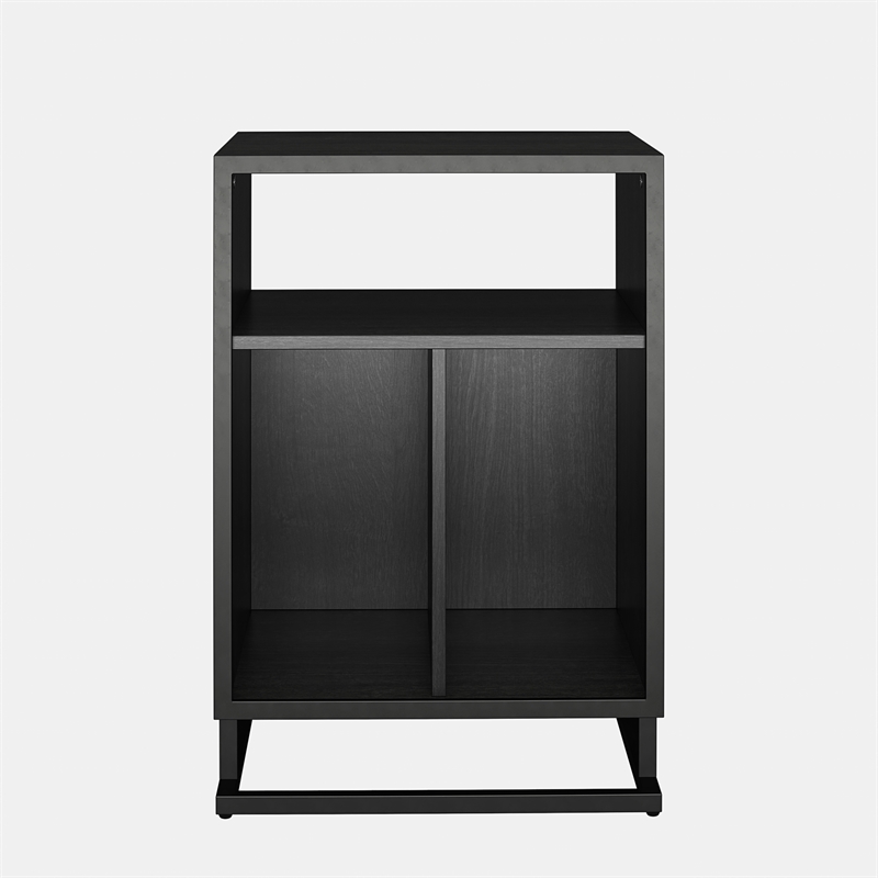Novogratz Regal Turntable Stand / End Table in Black Oak