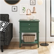 Ameriwood Home Franklin Accent Table with 2 Drawers in Hunter Green