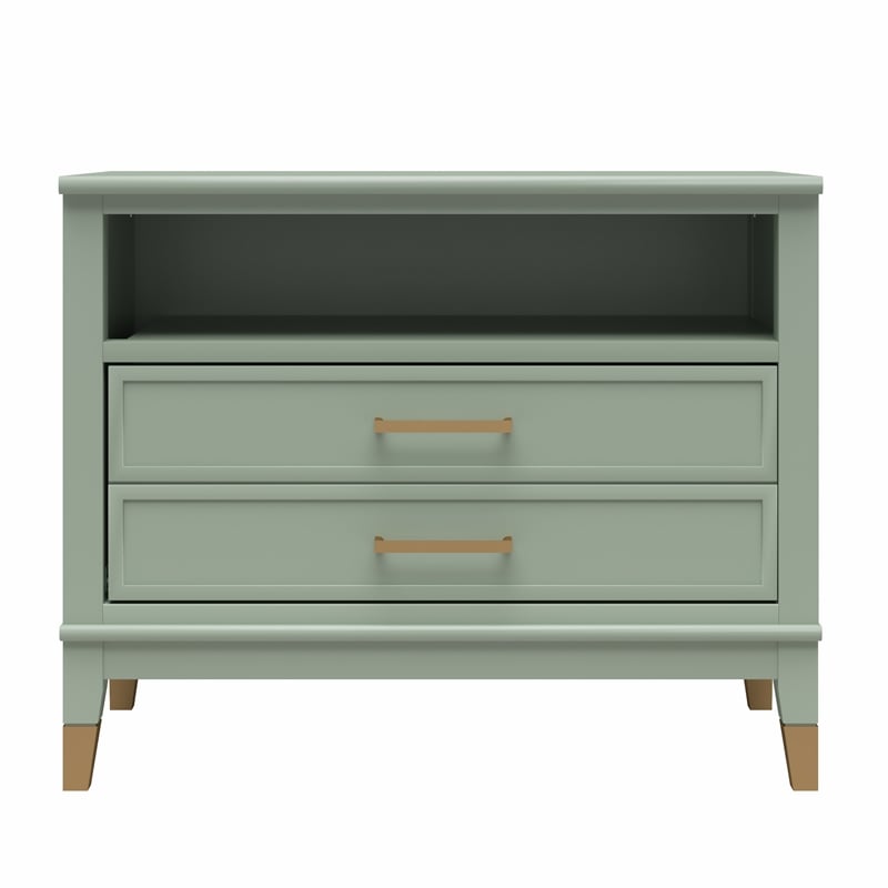 CosmoLiving by Cosmopolitan Westerleigh Wide Nightstand in Pale Green