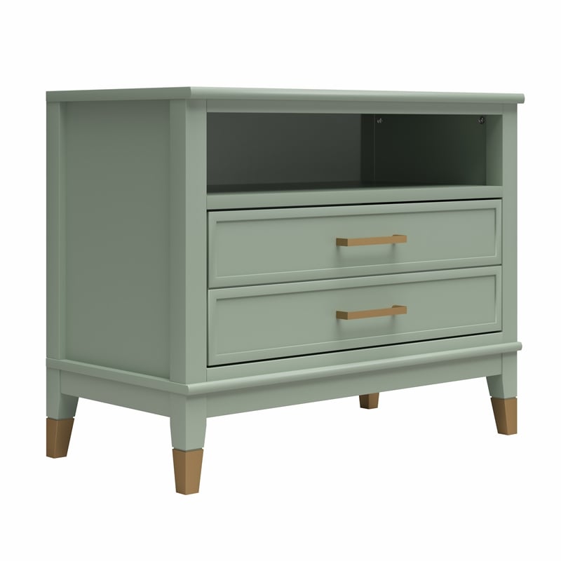 CosmoLiving by Cosmopolitan Westerleigh Wide Nightstand in Pale Green