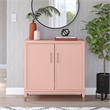 CosmoLiving by Cosmopolitan Westerleigh 2-Door Accent Cabinet in Pale Pink