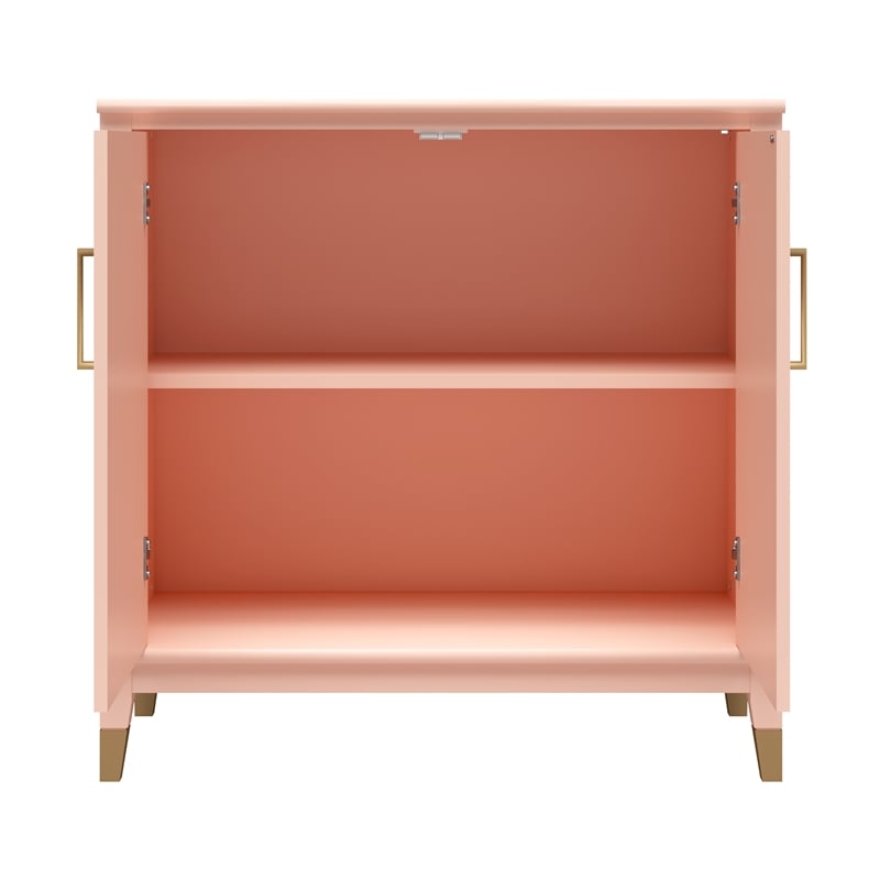 CosmoLiving by Cosmopolitan Westerleigh 2-Door Accent Cabinet in Pale Pink