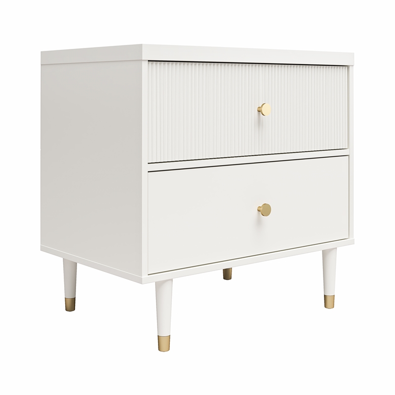 CosmoLiving by Cosmopolitan Elizabeth Nightstand in White