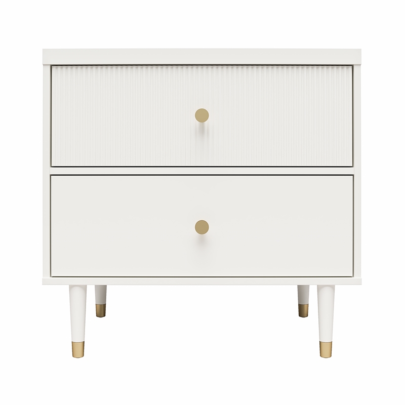 CosmoLiving by Cosmopolitan Elizabeth Nightstand in White