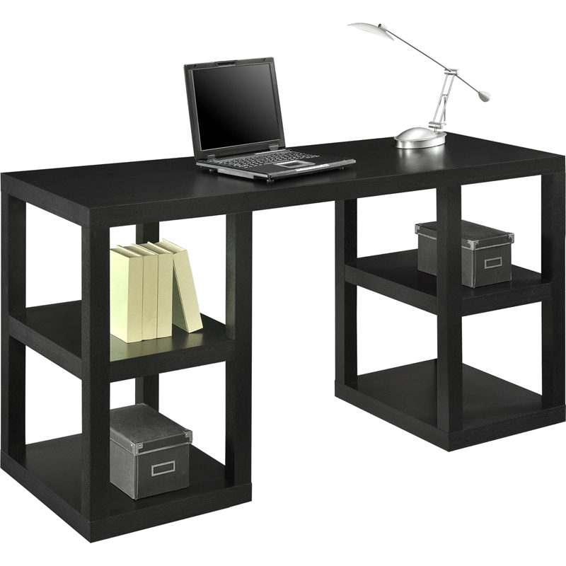 Altra Furniture Parsons Deluxe Hollow Core/Laminate Writing Desk in Black Oak