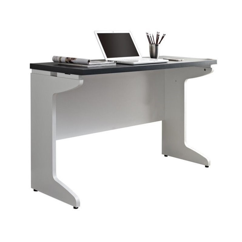 Altra Furniture Pursuit Bridge Work Table in White and Gray