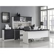 Altra Furniture Pursuit Bridge Work Table in White and Gray