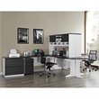 Altra Furniture Pursuit Bridge Work Table in White and Gray