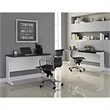 Altra Furniture Pursuit Bridge Work Table in White and Gray