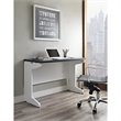 Altra Furniture Pursuit Bridge Work Table in White and Gray