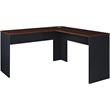 Ameriwood Home The Works L-Shaped Desk in Cherry and Gray