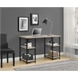 Altra Furniture Elmwood Double Pedestal Computer Desk in Distressed Gray Oak