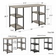 Altra Furniture Elmwood Double Pedestal Computer Desk in Distressed Gray Oak