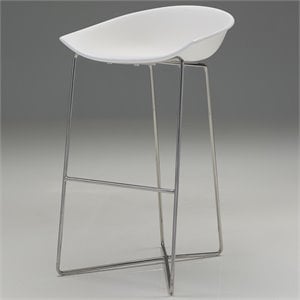 Mobital Paraiso 32&quot Bar Stool in White (Set of 2)