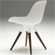Mobital Iztuzu Dining Side Chair in White and Walnut (Set of 2)