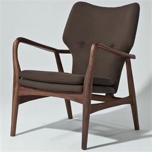 Mobital Ingrid Accent Chair in Gray and Walnut