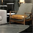 Mobital Reynolds Leather Accent Chair in Tan and Gray