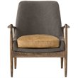 Mobital Reynolds Leather Accent Chair in Tan and Gray