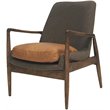 Mobital Reynolds Leather Accent Chair in Tan and Gray