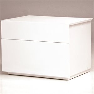Mobital Vex 2 Drawer Nightstand in Matte White