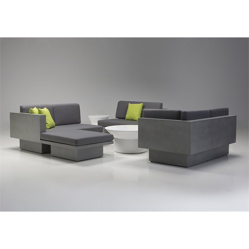 Mobital Sancho Faux Leather Patio Sectional in Gray