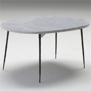 Mobital Tuk Tuk 30&quot Marble Top Coffee Table in Gray and Black