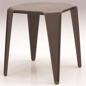 Mobital Yatta 16&quot Square Patio End Table in Gray (Set of 4)