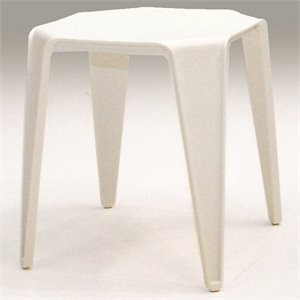 Mobital Yatta 16&quot Square Patio End Table in White (Set of 4)