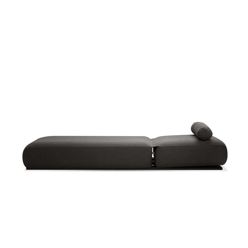 Mobital Bondi Fabric Lounge Chair with Black Frame in Sumbrella Charcoal Gray