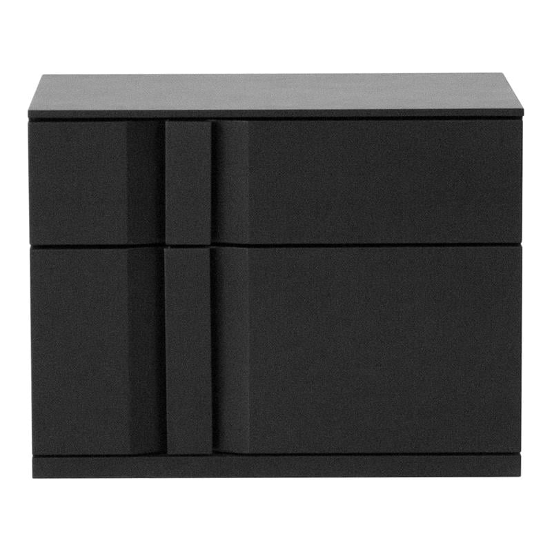 Mobital Carbon Modern Wood Left Side Facing Night Table in Matte Black