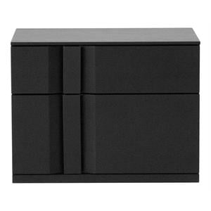Mobital Carbon Modern Wood Left Side Facing Night Table in Matte Black
