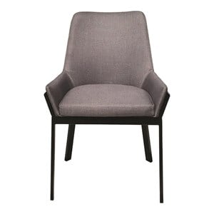 Mobital Benson 19&quot Modern Fabric Dining Chair in Dark Gray/Black (Set of 2)