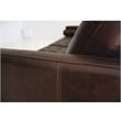 Mobital Baldwin Leather and Wood Sofa with Bolster Pillows in Chocolate