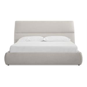 Mobital Lunar Modern Polyester Blend Fabric King Storage Bed in Gray Tweed
