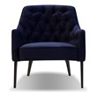 Mobital Ellington Modern Fabric Arm Chair with Black Wood Legs in Navy